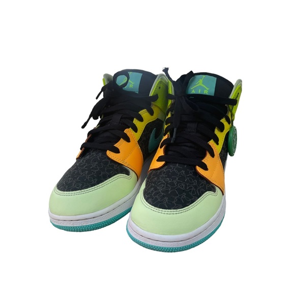 Nike Air Jordan 1 Mid Se (gs) Bq6931-037 - Picture 8 of 13